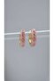 Colorful Enamel Hoop Earrings - 3