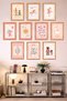 10-Piece Frame-Looking Baby & Kids Room Pink Nursery Painting Set with Cute Animal Figures 15X20 cm Mdf Uv Printing - 4