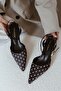 Palm Pointed Toe Short Kitten Heel Women's Shoes Polka Dot - 5
