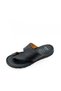 Genuine Leather Black Color Flip Flops Men's Slippers Leather Slippers - 5
