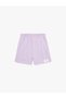 Elastic Waist Tag Detailed Cotton Shorts - 4