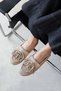 Alore Women's Tassel Detail Genuine Leather Suede Ballerinas Beige - 2