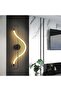 Modern Lighting, Modern wall lamp, Light, Linear Rope wall lamp, Black Color, 64x26 cm, Sutaible for bedroom and living room, Rope Material - 5