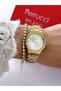 Steel Strap 2 Year Warranty 3 Atm Waterproof Women's Wristwatch + Bracelet Gift - 3