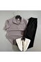Men's Ribbed Ottoman Fabric T-Shirt Pants Summer Top and Bottom Combination