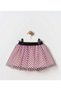 Pink Polka Dot Elastic Waist Cotton Lined Girls' Holiday Tutu Skirt - 4