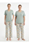 24836 Women's Flowered Pajama Set Mother's Pajama Plus Size Pajama