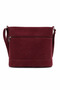 Genuine Suede Leather Women's Bag with Gold Detail and Cross Strap - 4