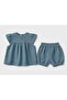 Isyis Baby Girl Blue Shorts Set - 2