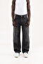 Men's Effect Baggy Jean Trousers Black