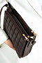 Women's Faux Leather Quilted Patterned Crossbody Bag with Adjustable Strap - 6