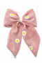 Daisy Patterned Bow Clip Hairpin – Floral Fabric Hairpin – Casual & Stylish Hair Accessory - 2