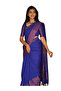 Royal Blue Lichi Silk Saree with Copper Jacquard Pallu - MAF3094 | Blue