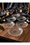 6-Piece Glass Plate Crystal Model Breakfast Snack Dessert Pastry Presentation Plate 6-Piece -14 cm - 6