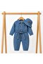 Unisex Kids Baby Jeans Overalls with Belted Hat (6/9/12/18) Months - 5