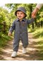 Unisex Kids Baby Jeans Overalls with Hat (9/12/18/24) Months - 3