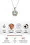 Women's Silver Color Steel Chain Star Necklace with Moon Stone Look and Zircon Stone, Stylish - 4
