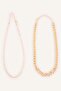 Women's 2-Piece Necklace H3615Axns