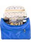 Travel Toiletry Organizer Bag, 3 Pocket inside, Lined Interior (Blue)