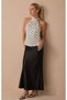 Women's Polka Dot Halter Neck Woven Blouse with Accessory Detail - 2
