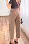 Mom Kalıp Gabardin Denim Brown Trousers - 4