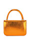 Orange Shiny Crossbody Bag with Detachable Chain Strap - 3