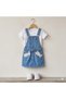 Embroidered Skirted Salopet for Girls 3Y,4Y,5Y,6Y,7Y - 2