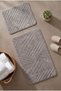Modern 2-Piece Bathroom Mat Set, Non-Slip Base, Soft Texture