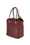 Women's Scarf Bag with Hand Shoulder Strap, 3 Compartments, Soft Leather - 5