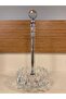 Paper Towel Holder with Stand, Crystal Color Silver, Height 35 Cm, Diameter 15 cm - 6