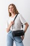 Women's Zoya Model Soft Leather Look Black Shoulder Bag and Crossbody Baguette Bag - 3