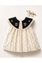 Baby Girl Dress with Embroidered Collar + Buckle