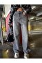 Gray Washed Baggy Retro Flared Jeans Trousers - 3