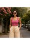 Women's 2-Pack Camisole Ribbed Fabric Body-Hugging Square Neck T-Shirt-Tank Top - 2