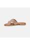 Women's Rose Gold Stone Detailed Slippers - 3