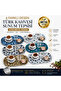 6-Piece Metal Evil Eye Model Oval Coffee Presentation Tray – Nazar Concept Patterned Stylish Design - 2
