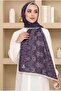 Women's Pink Ecru Ethnic Patterned Bamboo Crush Shawl - 2