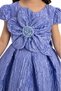 Pearl Detail Floral Applique Bowknot Flared Skirt Evening Dress Girls' Dress 3-4-5-6-7 Years Old 35443Pr - 4