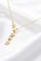 Women's Gold Color Starry Y Necklace with Zircon Stone Stylish Necklace Design Elegant - 3