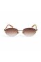 Derla Metal Oval Women's Sunglasses Gradient Cutting Glass Uv400 Protection - 4