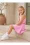 Bottom Top Set Girls' Tennis Skirt Crop Blouse - 3