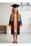 High Quality Orange Striped Graduation Gown and Cap for Primary Class First School and Middle Schools - 2