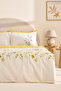Cerial 100% Cotton Double Duvet Cover Set Yellow