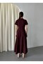 Burgundy Front Zipper Dress - 4824 - 6