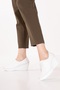 Genuine Leather Wedge Heeled Comfortable Summer Shoes Ars.202 White - 3