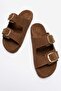 Valierra Men's Genuine Leather Slippers Tan Suede - 4