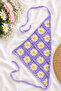 Lilac Flower Knitted Bandana Model - 3