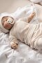 Natural Modal Cotton Newborn Double-Breasted Bodysuit Short Sleeve Snap Fastener Kimono Bodysuit L Safari Ecru - 7