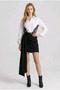 Women's Black Side-Tie Belt Detail Mini Skirt Yy101373 - 4