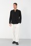 Men's Regular Fit Judge Collar Long Sleeve Linen Look Shirt - 2